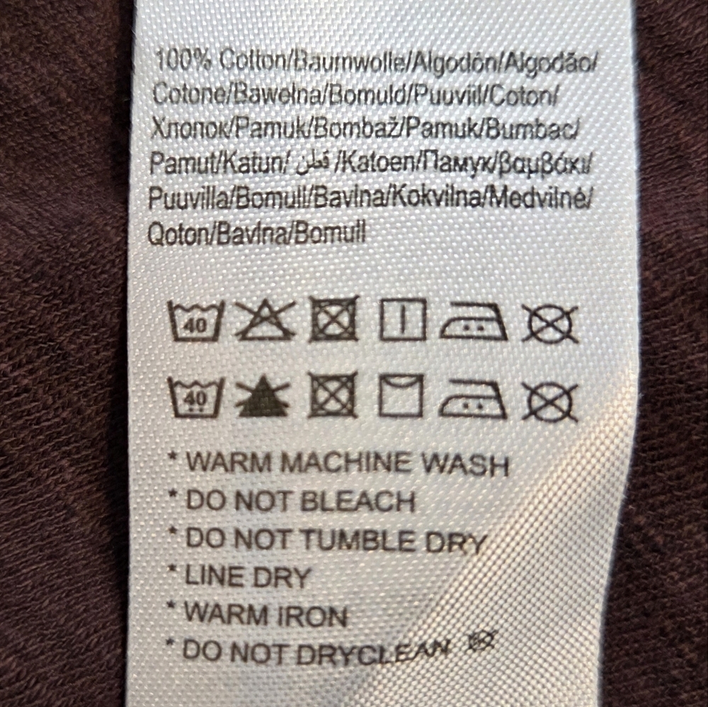 ONLY & SONS Burgundy T-Shirt Men’s Medium Cotton Made in Turkey - Picture 5 of 5
